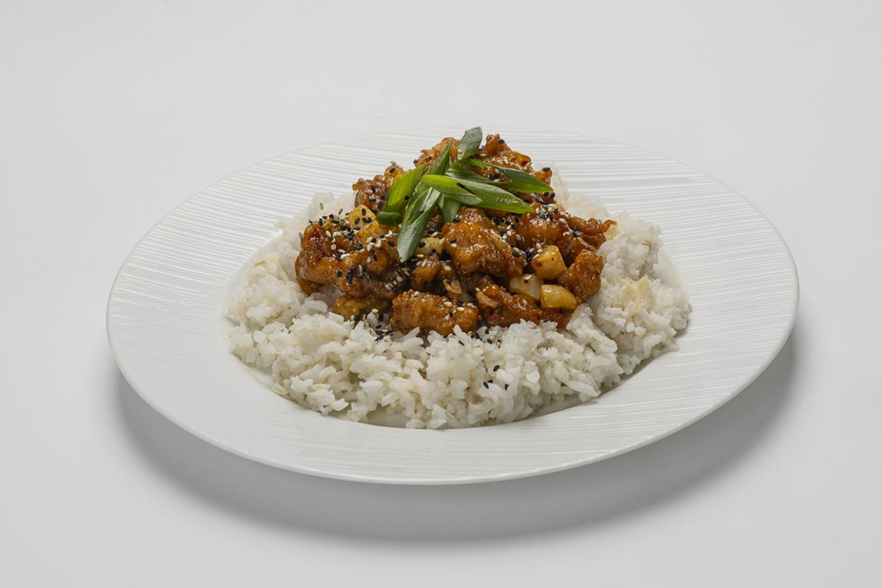 orange chicken from hua mei cafe